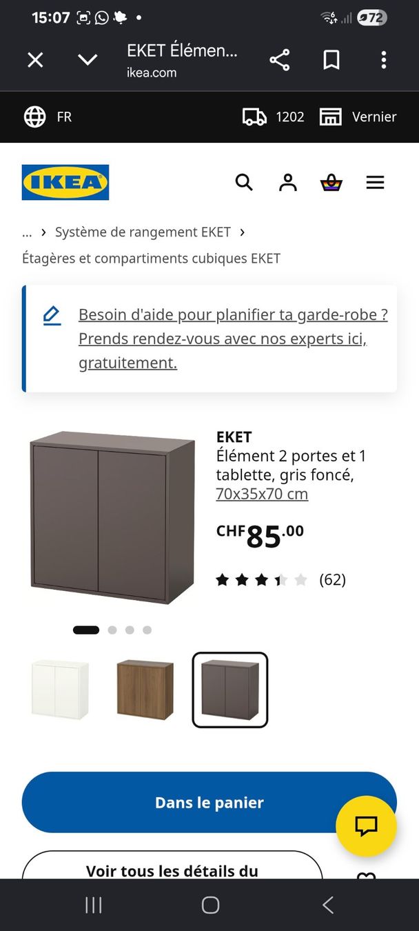 Ikea Regale: Meuble d'appoint Ikea EKET – Gebraucht aus Carouge GE von Ava_gllm 1