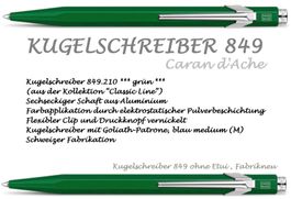 849.210 GRÜN *** Classic 849 Caran d'Ache *** Goliath Blau M