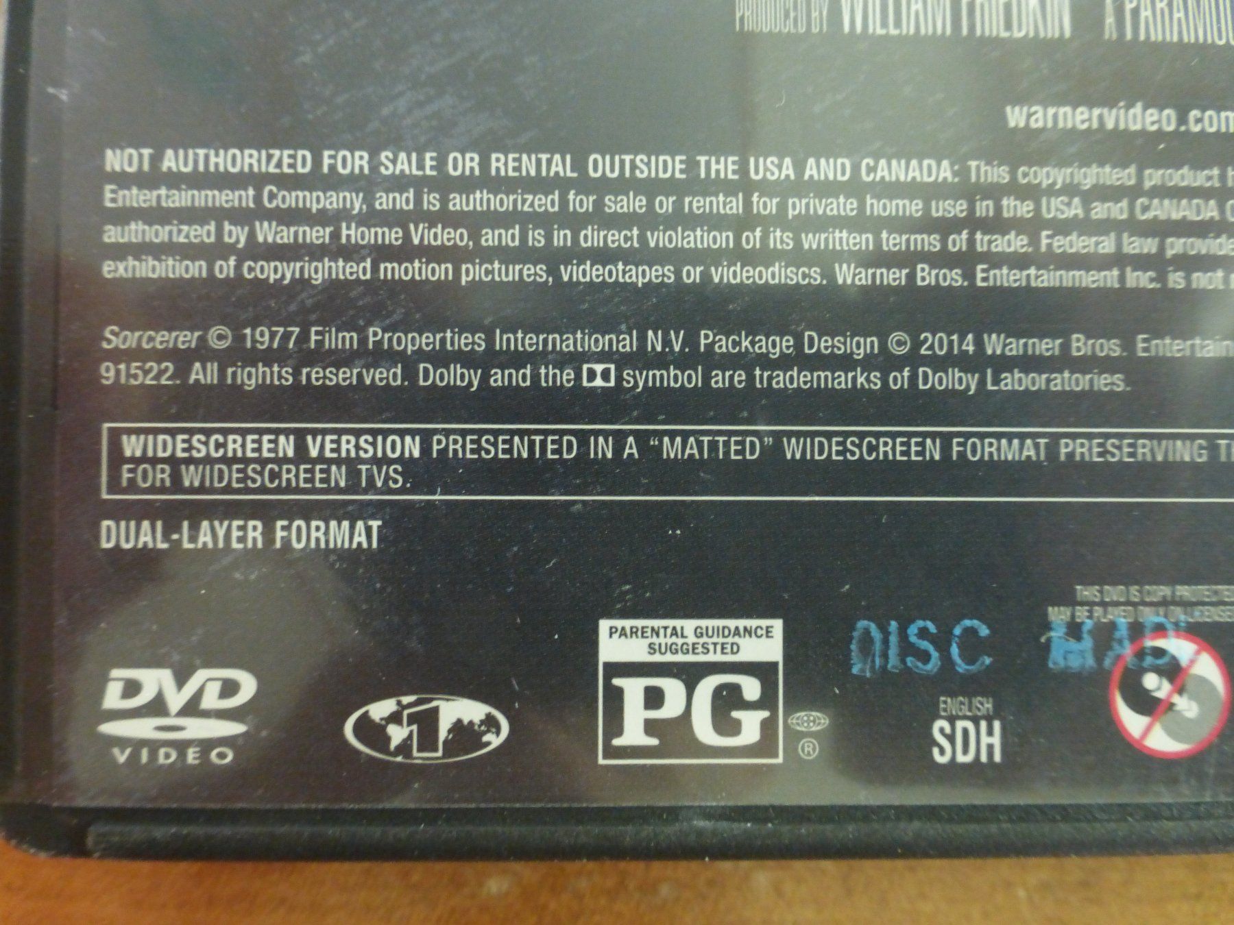Tutti i DVDs: Sorcerer William Friedkin Action DVD – Usato da Zumikon venduto da psisound 2
