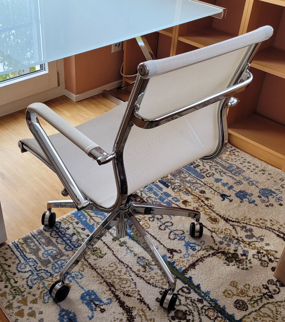Sedie: Bürostuhl weiss mit Chromgestell – Usato da Riehen venduto da mfus 1