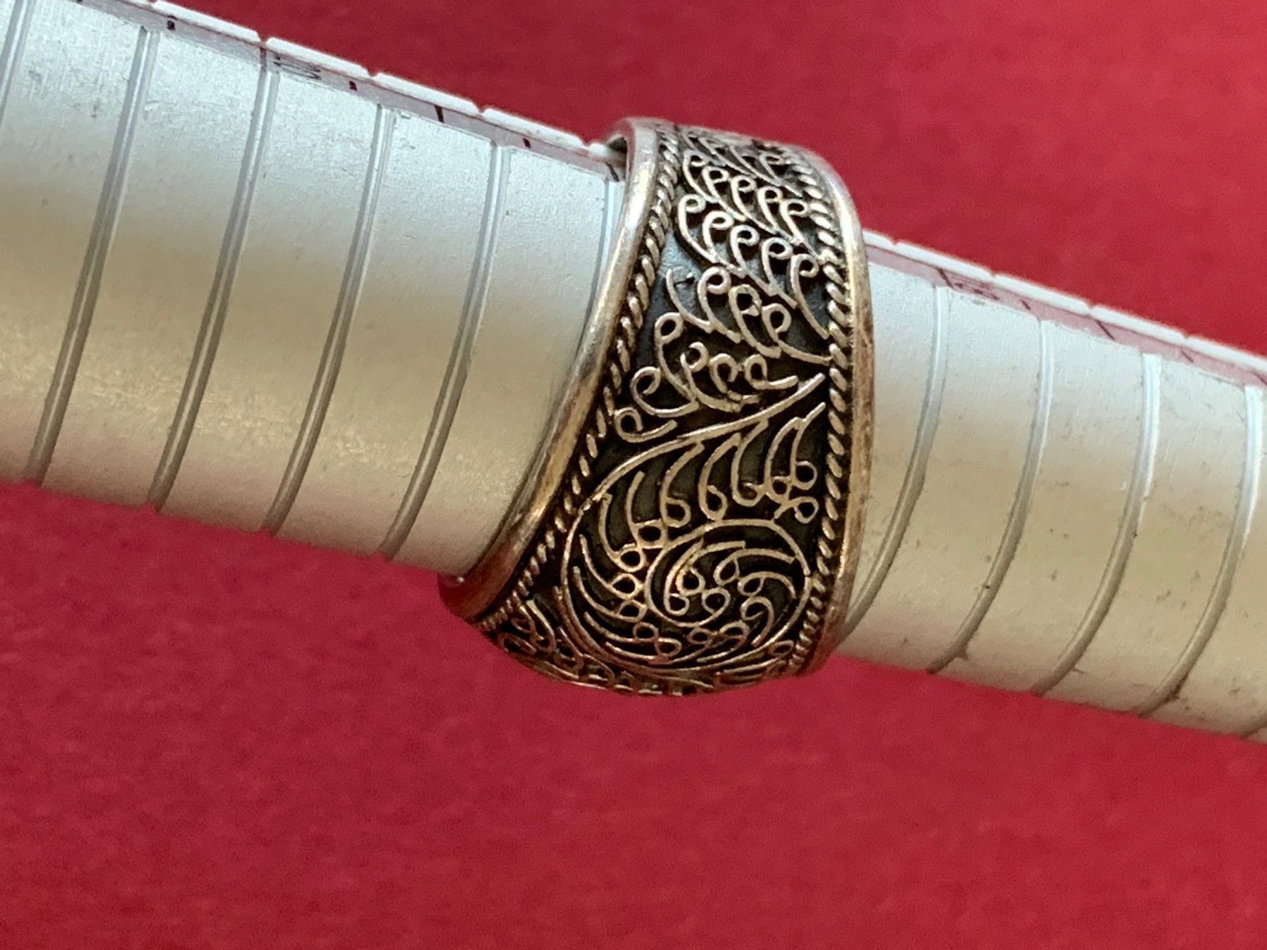 Ringe: Bauchiger silberring ornament (rg 60) – Gebraucht aus Dittingen von Bijoubelle 6