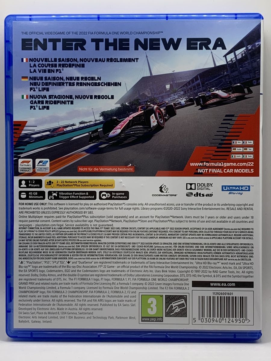 Sony Spiele: F1 22 - PS5  – Gebraucht aus Ostermundigen von RG-Collector 1