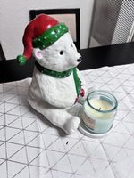 Süsser Weihnachts-Kerzenhalter Eisbär Partylite