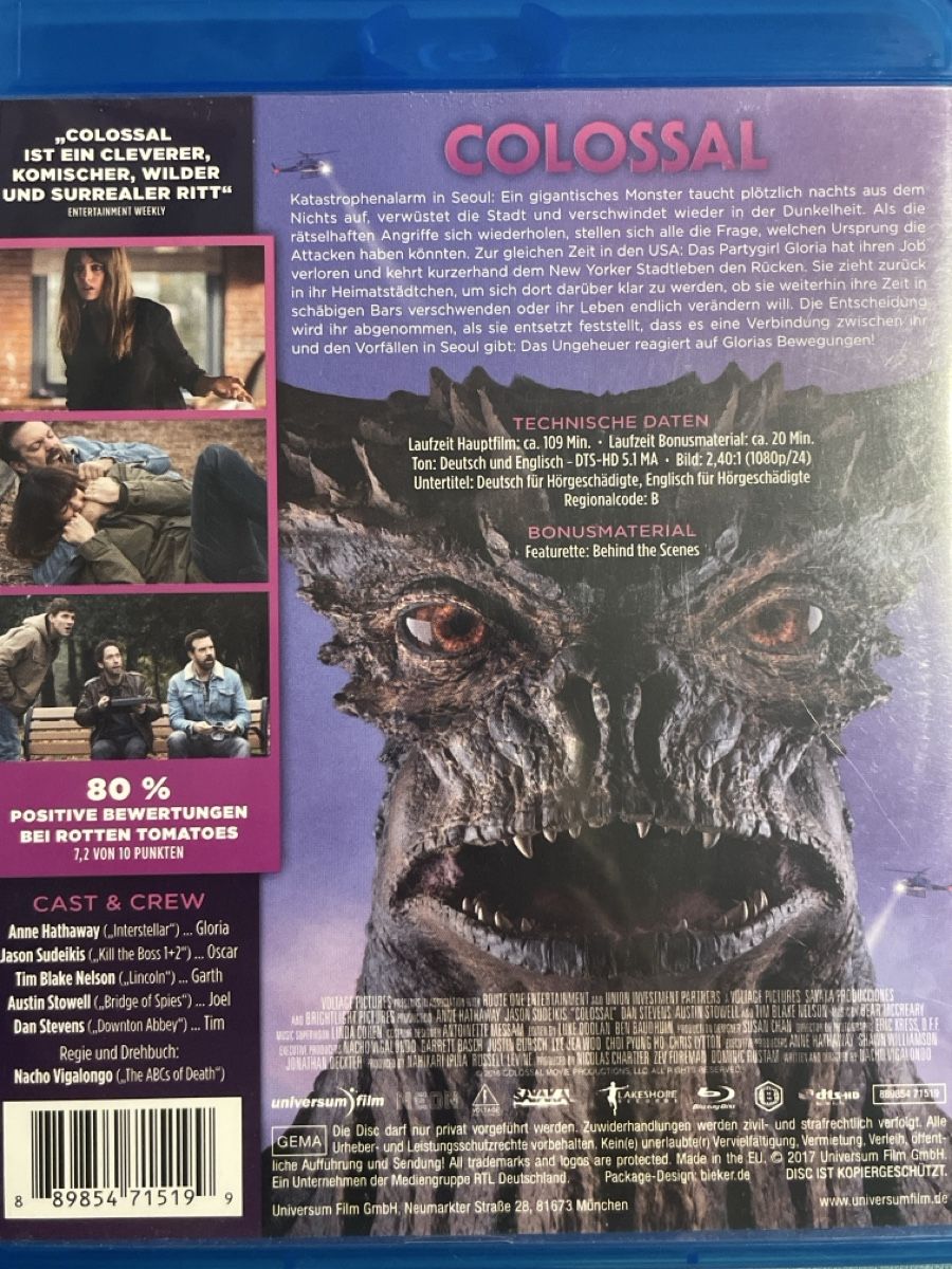 Tous les DVDs: Colossal  (2016) – Neuf (Voir description) à Waldenburg par Gonzo8 1