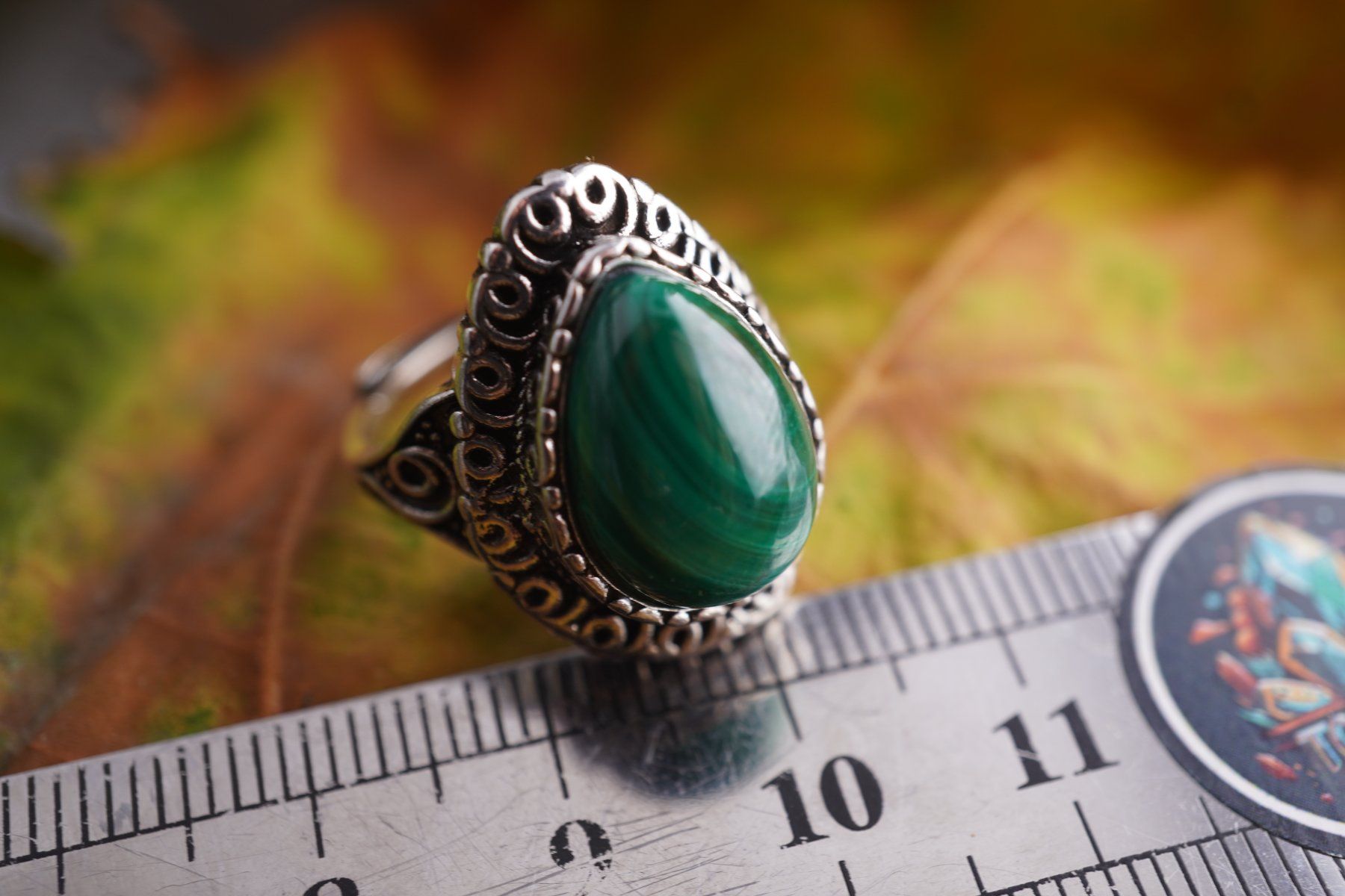 Minerali & Pietre curative: Malachit   ring Grösse  Variabel     (Räumung!) – Nuovo e nell'imballaggio originale da Eschenbach SG venduto da topstone 1