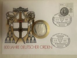 Numisbrief Silber 10 Mark 800 Jahre Deutscher Ordner