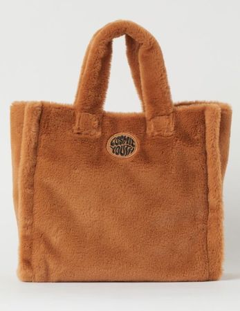 Brauner Kunstfell-Shopper
