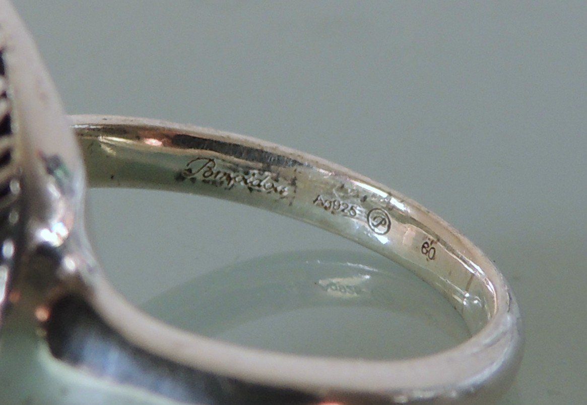 Pompidou Anelli: POMPIDOU Silber 925 Fingerring Amazonit Gr. 60 – Nuovo (secondo la descrizione) da Waldenburg venduto da schaller707 3