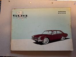 Betriebsanleitung Peugeot 504  sehr schön