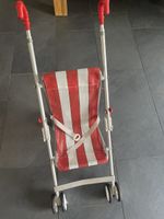 Maclaren Puppenbuggy rot-weiss gestreift gebraucht