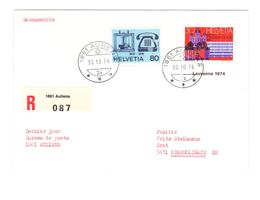Letztagsbrief: Schliessung Poststelle 1861 AULIENS