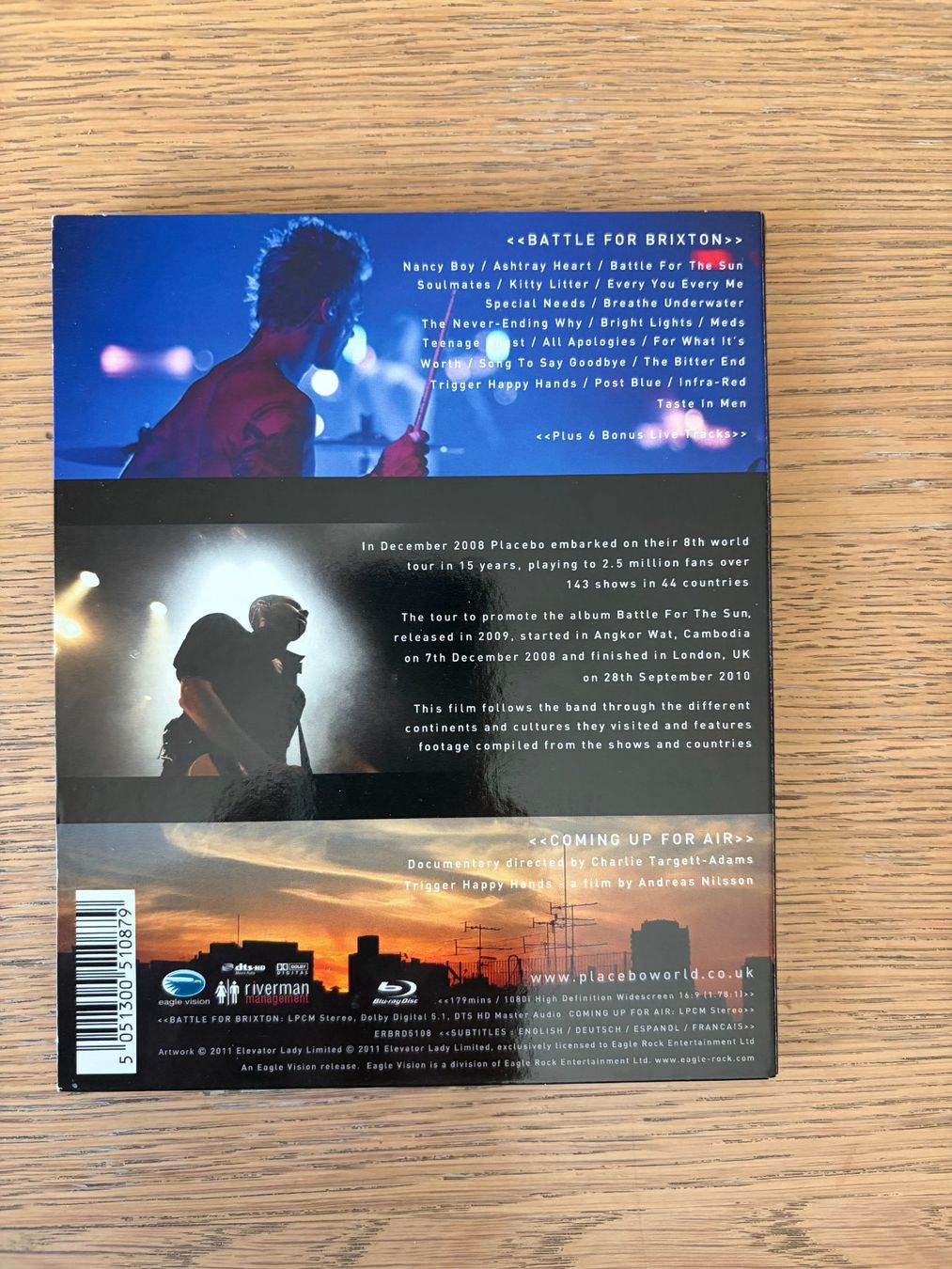 Alle DVDs: BLU RAY PLACEBO "WE COME IN PIECES" – Gebraucht aus Geneve von tigre69 1