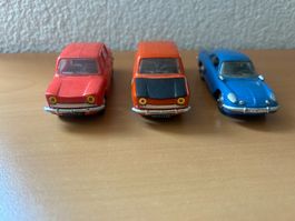 3 Modellautos Simca und Renault Norev 1/43