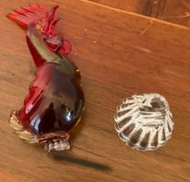 Murano Glas Hahn ca 12cm - DEFEKT / ABGEBROCHEN
