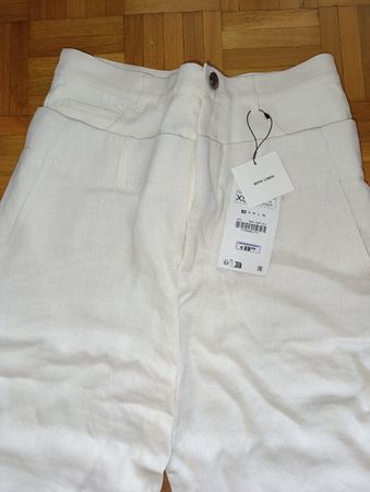 ZARA Damen Leinenhose Gr XS