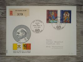 TR18 Enveloppe + Timbre Suisse 1969
