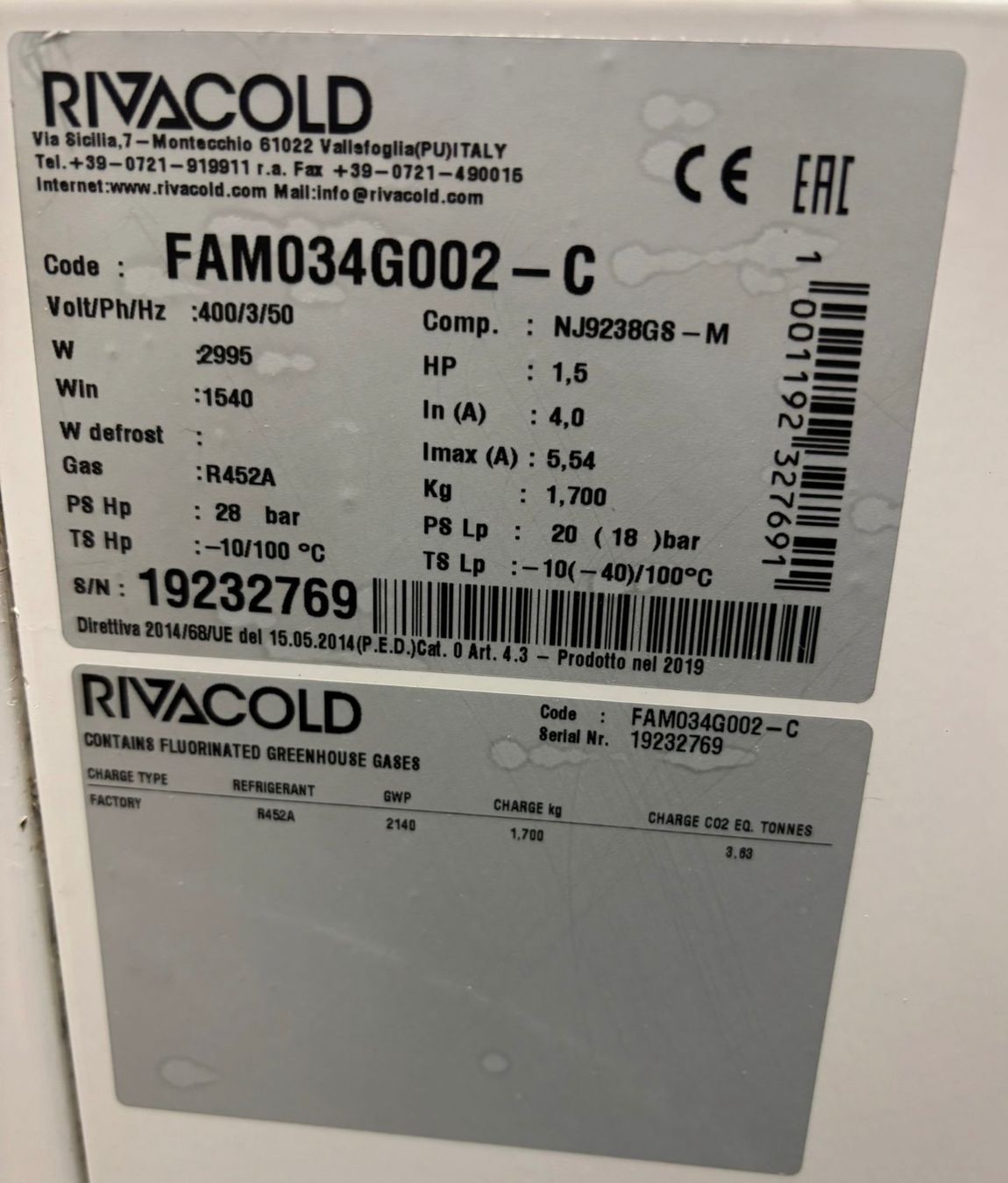 Tutte le macchine: Rivacold Kälteanlage – Usato da Spreitenbach venduto da durmis04 8