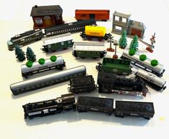 🚂 Lot trains miniatures enfants 3 locomotives 15 wagons