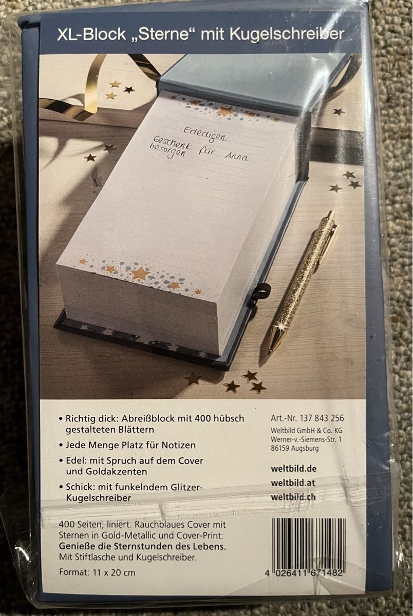 Blocchi: Dicker Notizblock mit Kugelschreiber neu – Nuovo e nell'imballaggio originale da Kriens venduto da Honey79 2
