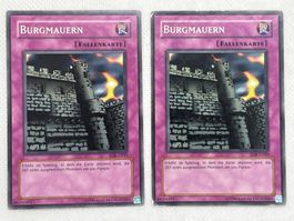 Yu-Gi-Oh! 2x Burgmauern, Fallenkarte, Selten!