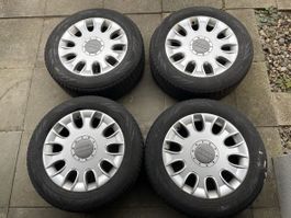 4x Audi Alufelgen mit Sommerreifen 235/55 R17 guter Zustand