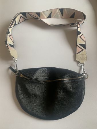 Bauchtasche, Leder, neuwertig, schwarz