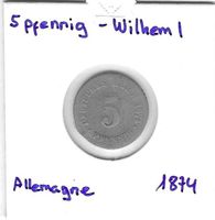 5 pfennig - Wilhelm I-1874