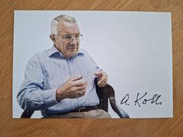 Bundesrat Arnold Koller signiertes Foto Autogramm