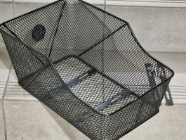 Fahrradkorb Metall schwarz gebraucht mit Befestigung