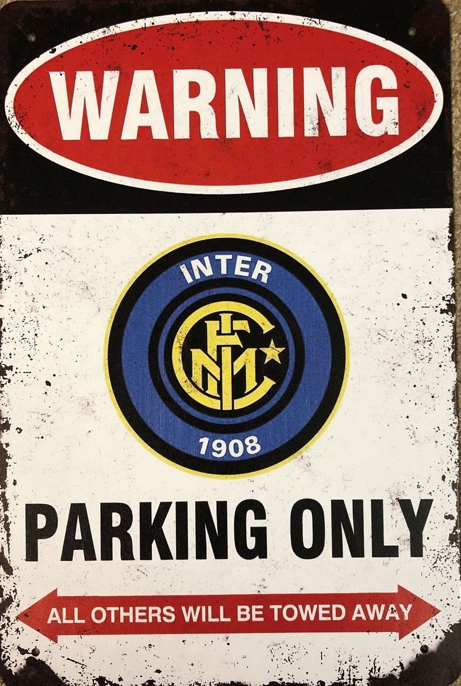 Insegne: Inter Mailand Parking Only Blechschild Sommer Zanetti EN – Nuovo e nell'imballaggio originale da Dättlikon venduto da easythings