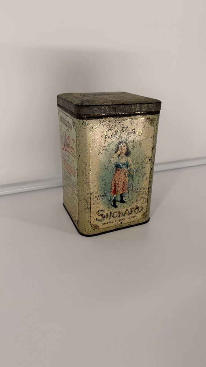 Contenitori & Simili: Kakaodose Suchard alte Blechdose 22x14x14cm – Usato da Rotkreuz venduto da perlengott
