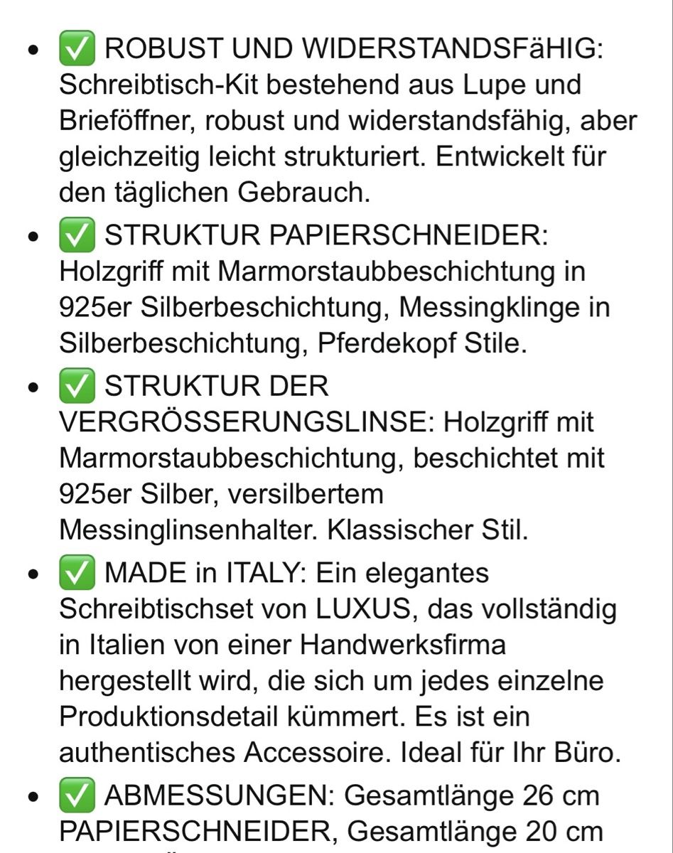 Altro materiale per ufficio: Schreibtischset Lupe Brieföffner Pferdekopf Stil 26cm – Usato da Rapperswil SG venduto da meg_gh8h 1