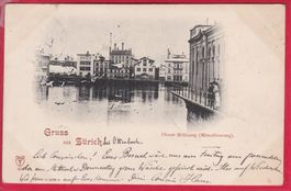 GRUSS AUS ZÜRICH, OBERER MÜHLESTEG, 17.10.1899