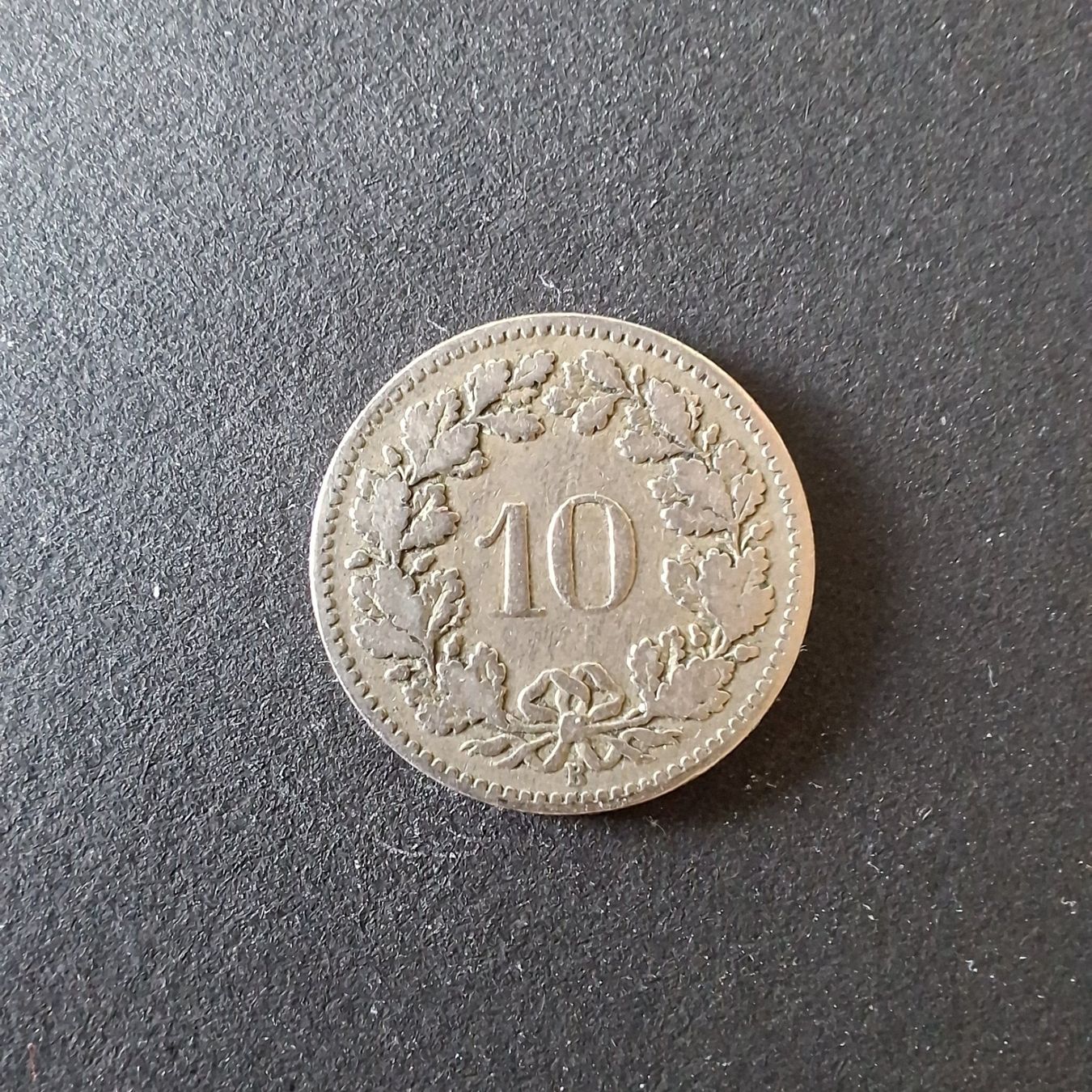 Tutti le monete: Schweiz 10 Rappen 1885 stark gebraucht – Usato da Teufen AR venduto da Gruenauer 2