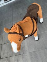 Plüschtier Pferd stehend, 87 cm lang, 46 cm Sattelhöhe