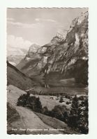 AK GL neue Pragelstrasse mit Klöntalersee 1952 Gelaufen