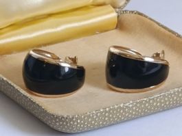 Superbes boucles d'oreilles clips vintage demi-créoles