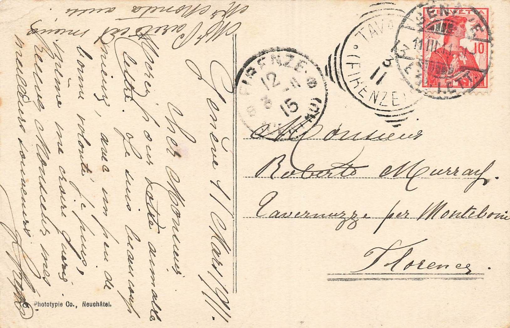 Cartoline postali: Genf (GE) Panorama mit Mont Blanc – Usato da Biasca venduto da Blenio71 1