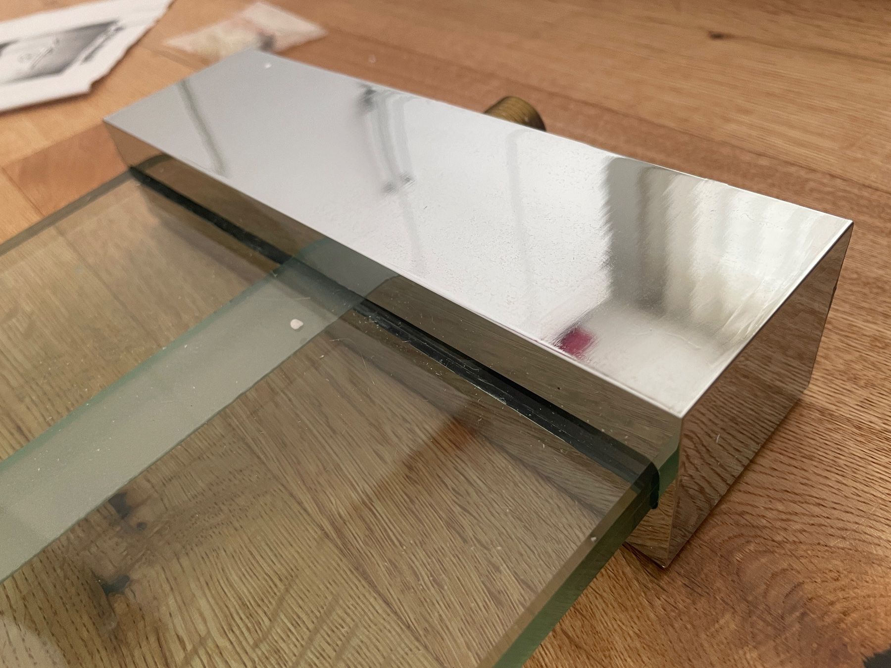 Soffioni doccia: Duschkopf Glas Chrom rechteckig neu – Nuovo e nell'imballaggio originale da Schenkon venduto da Star5 2