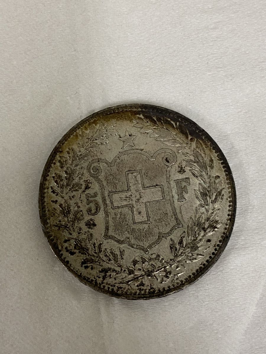 Tutti le monete: Schweizer 5 Franken Silbermünze 1890 B – Usato da Dietikon venduto da brocki-eyra 1