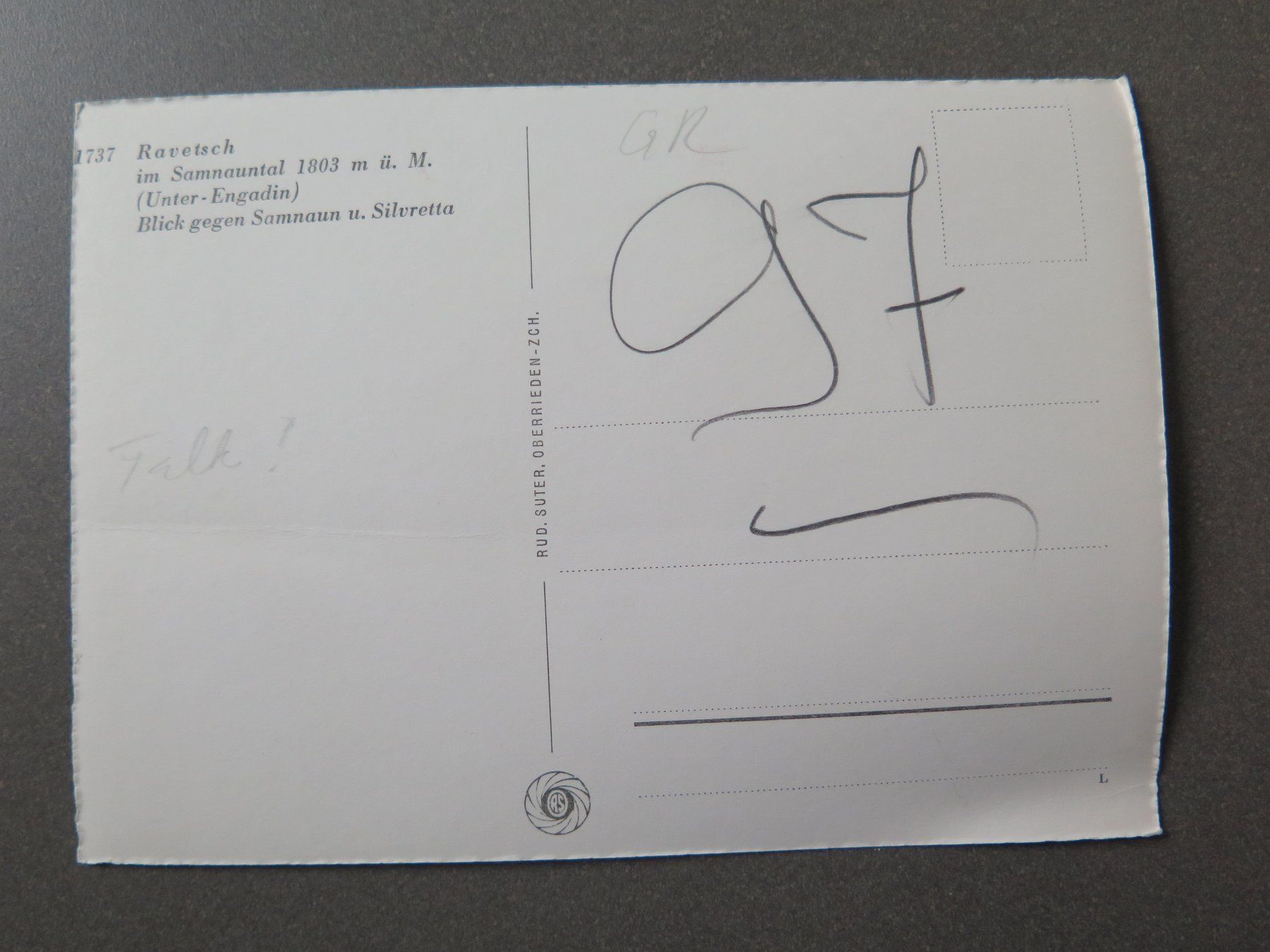 Cartoline postali: RAVETSCH IM SAMNAUNTAL – Usato da Wittenbach venduto da lipasal 1