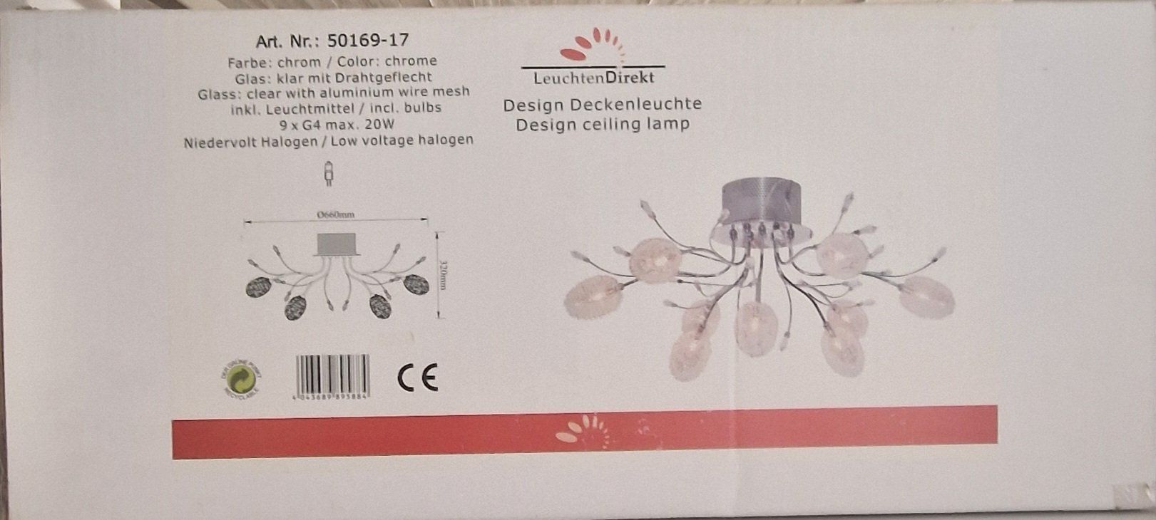 Lampadari & plafoniere: Leuchten Direkt Design Deckenleuchte Chrom, neu! – Nuovo e nell'imballaggio originale da Gommiswald venduto da Leuchtenwelt.ch 1