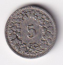 Tutti le monete: 5 Rappen 1901 rar – Usato da Neuchâtel venduto da karlpierrino 1