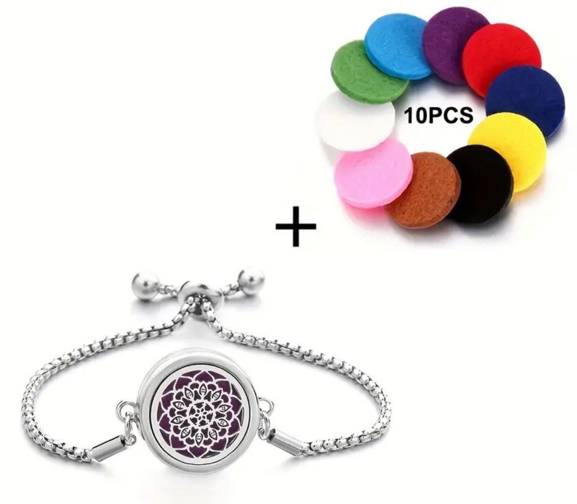 Bracciali & Braccialetti: Ätherisches Öl Diffusor Armband mit 10 Filzpads Neu – Nuovo e nell'imballaggio originale da Olten venduto da Denises_Duftwelt