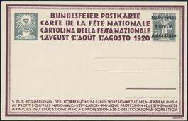 1920 - Pro Patria - Bundesfeierkarten • Entwertet