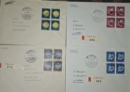 1948 Sondermarke Olympia 4er Blocks 