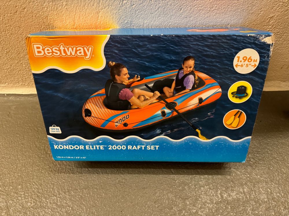 Unbenutztes Bestway Schlauchboot Condor Elite 2000 Set (Neu (gemäss ...