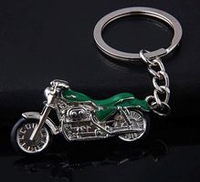 SCHLÜSSELANH., METALL, GRÜN,MOTORRAD NEU