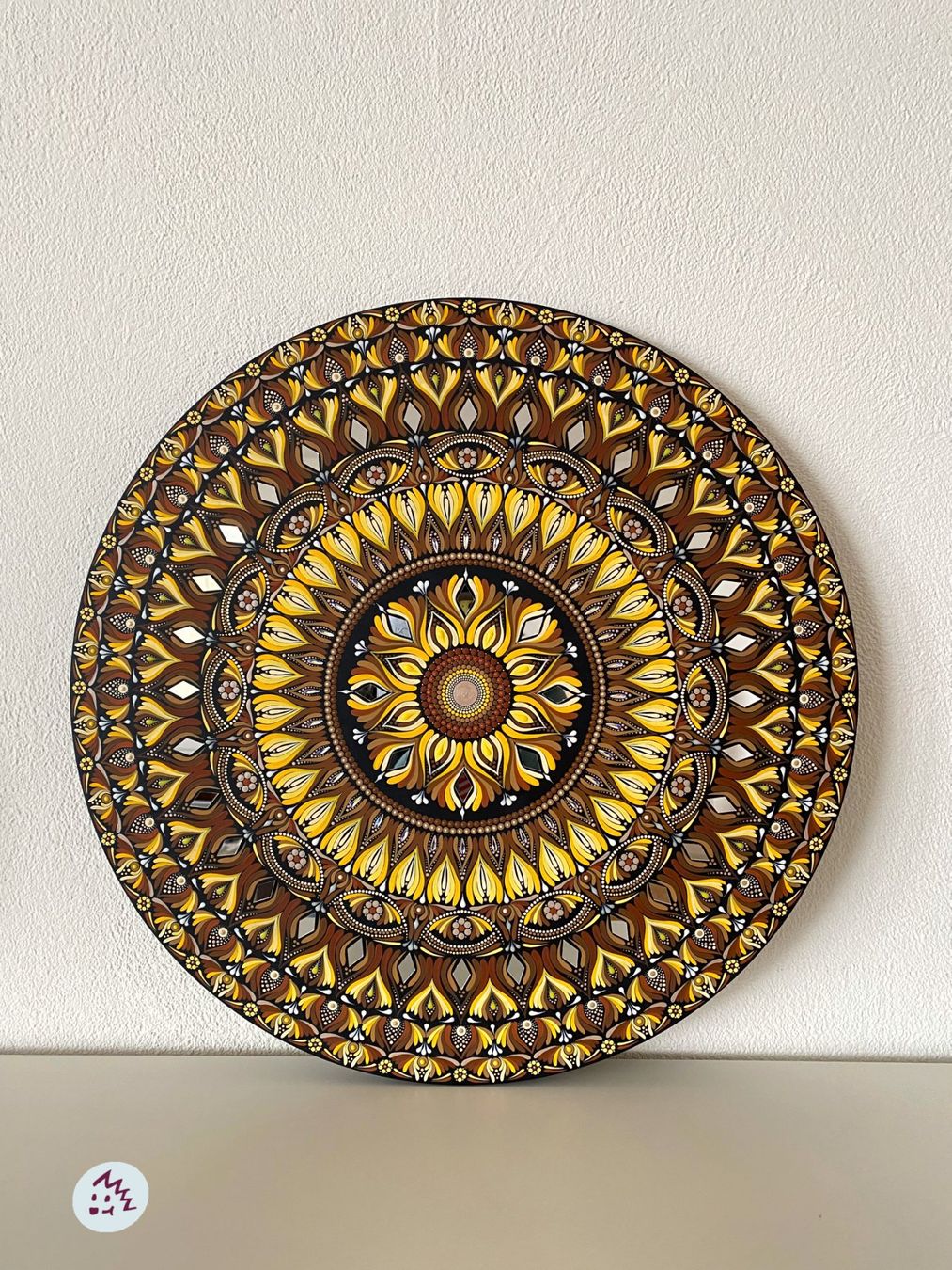 Dipinti: Mandala auf Holz, Mandala Bild, Gemälde, Geschenk, Kunst – Nuovo e nell'imballaggio originale da Fanas venduto da Omibia 3