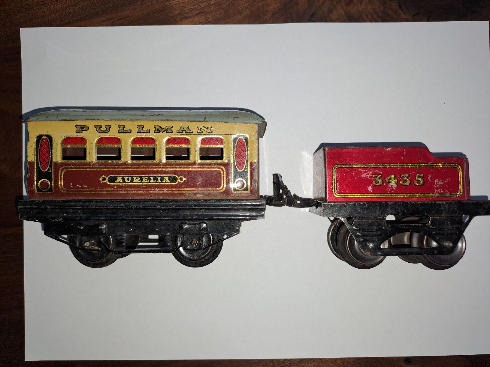 Modellini di ferrovie: 2 Modelleisenbahn Blechwagen, Spur 0 – Usato da Umiken venduto da Rider56 1